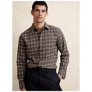 Banana Republic Denny Brown Organic Flannel Shirt